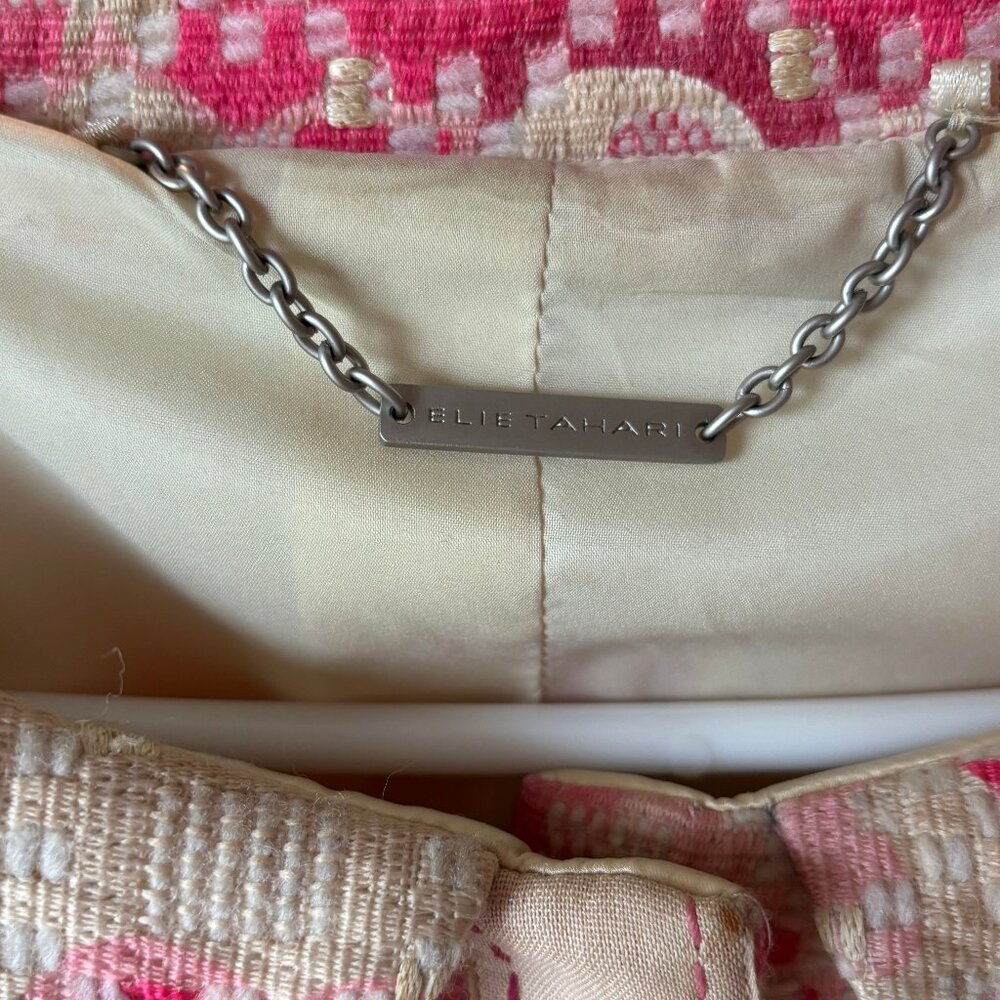 Elie Tahari Early Winter/Early Spring Pink Paisley Coat - Picture 2 of 6